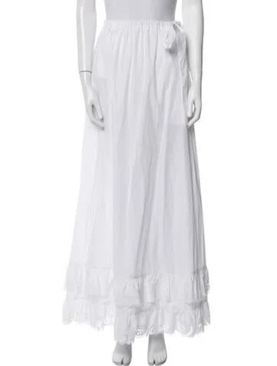 Pre-owned Miu Miu 2021 Long Skirt W/ Tags In White
