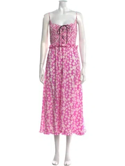 Pre-owned Miu Miu 2021 Midi Length Dress In Pink
