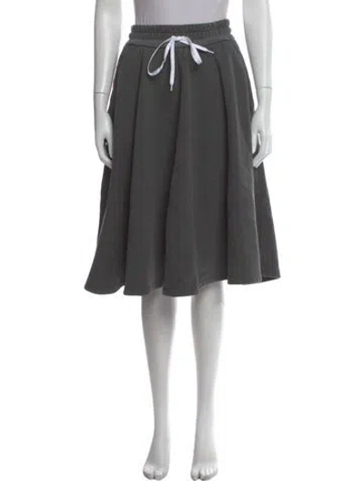 Pre-owned Miu Miu 2021 Midi Length Skirt In Gray