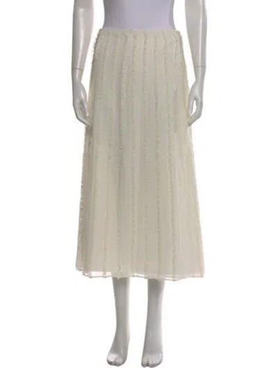 Pre-owned Miu Miu 2021 Midi Length Skirt In Neutral