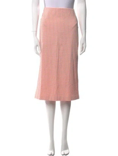 Pre-owned Miu Miu 2021 Midi Length Skirt In Orange
