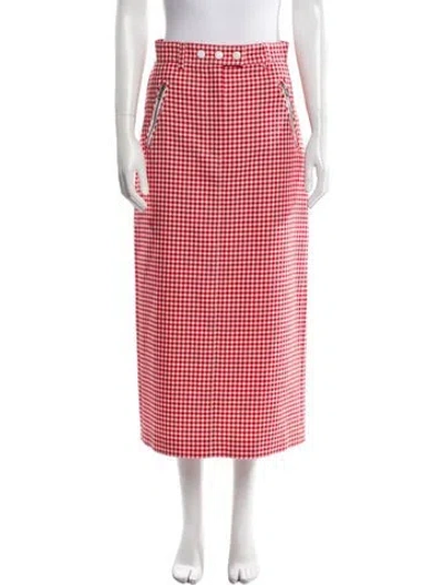 Pre-owned Miu Miu 2021 Midi Length Skirt In Red