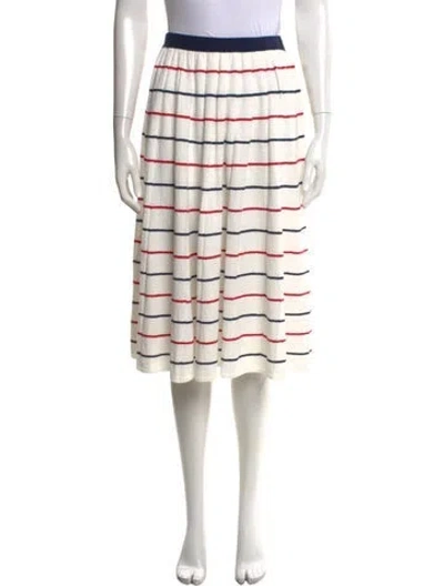 Pre-owned Miu Miu 2021 Midi Length Skirt W/ Tags In White