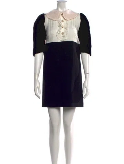 Pre-owned Miu Miu 2021 Mini Dress In Black