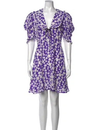 Pre-owned Miu Miu 2021 Mini Dress In Purple