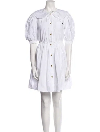 Pre-owned Miu Miu 2021 Mini Dress In White