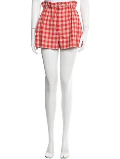 Pre-owned Miu Miu 2021 Mini Shorts W/ Tags In Red