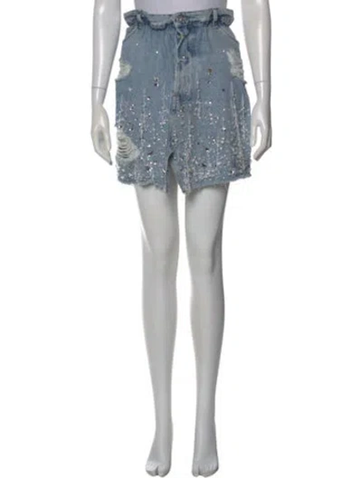 Pre-owned Miu Miu 2021 Mini Skirt In Blue