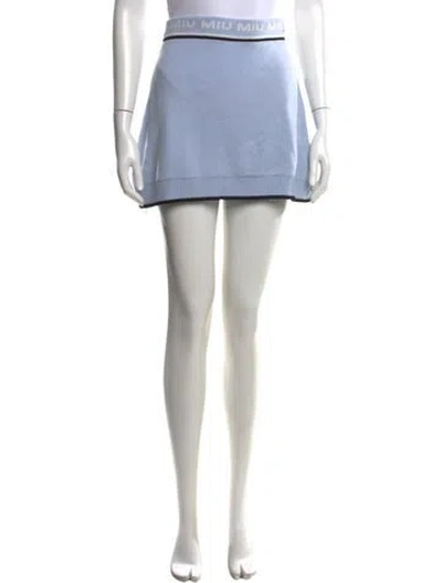 Pre-owned Miu Miu 2021 Mini Skirt In Blue