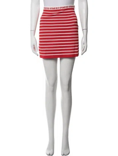 Pre-owned Miu Miu 2021 Mini Skirt In Red