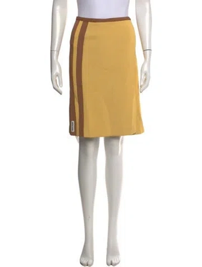 Pre-owned Miu Miu 2021 Mini Skirt In Yellow