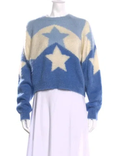 Pre-owned Miu Miu 2021 Mohair Sweater In Blue