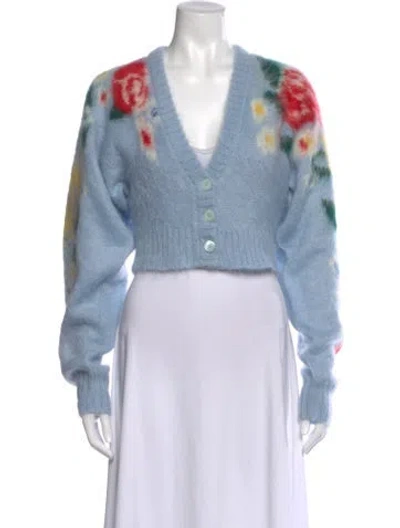 Pre-owned Miu Miu 2021 Mohair Sweater In Blue