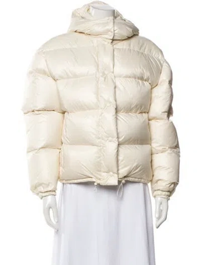 Pre-owned Miu Miu 2021 Nylon Down Jacket W/ Tags In Neutral