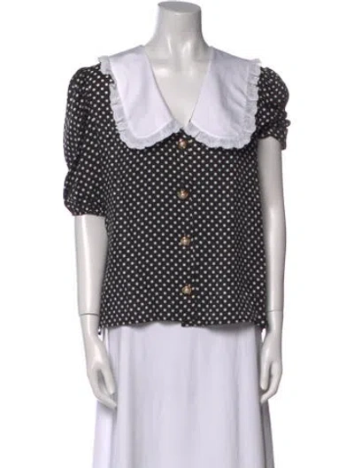 Pre-owned Miu Miu 2021 Silk Blouse In Black