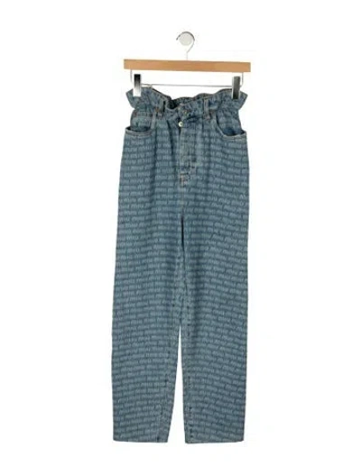 Pre-owned Miu Miu 2021 Straight Leg Jeans In Blue