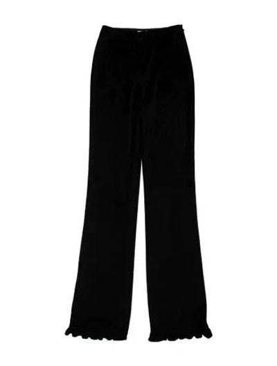 Pre-owned Miu Miu 2021 Straight Leg Pants In Black