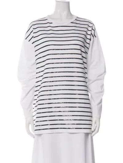 Pre-owned Miu Miu 2021 Striped Top In Blue