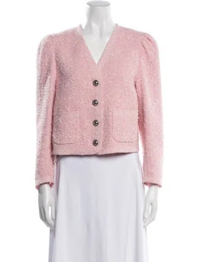 Pre-owned Miu Miu 2021 Tweed Evening Jacket In Pink