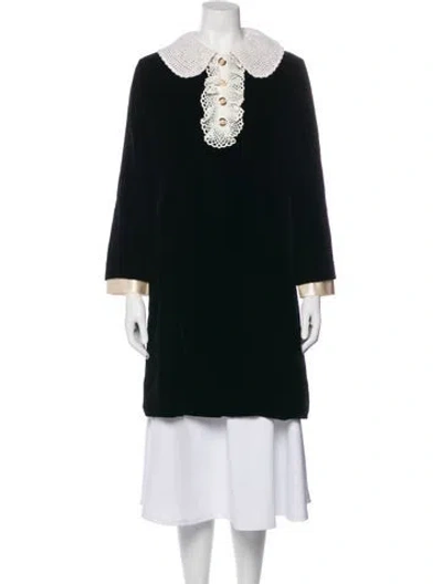 Pre-owned Miu Miu 2021 Velvet Coat In Black