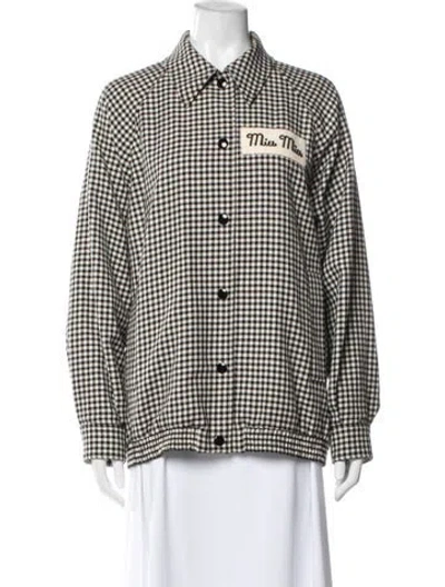 Pre-owned Miu Miu 2021 Virgin Wool Jacket In Black