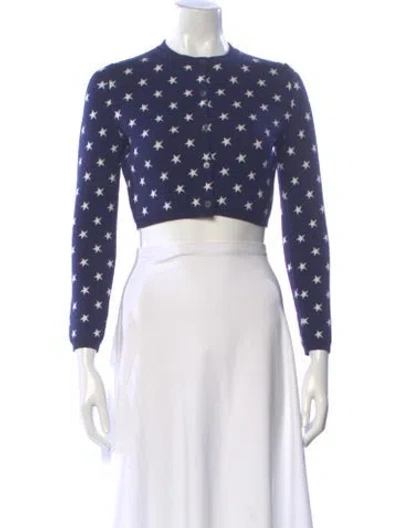 Pre-owned Miu Miu 2021 Virgin Wool Sweater In Blue