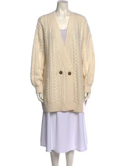 Pre-owned Miu Miu 2021 Virgin Wool Sweater W/ Tags In Neutral