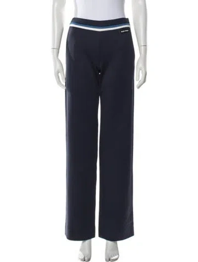 Pre-owned Miu Miu 2021 Wide Leg Pants In Blue