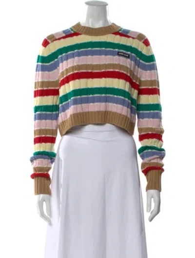 Pre-owned Miu Miu 2022 Cashmere Sweater In Brown