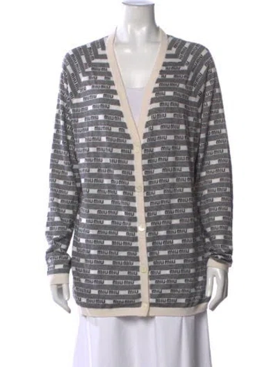 Pre-owned Miu Miu 2022 Cashmere Sweater In Grey