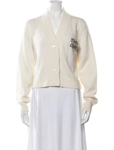 Pre-owned Miu Miu 2022 Cashmere Sweater In Neutral