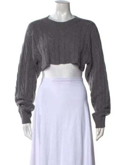 Pre-owned Miu Miu 2022 Crew Neck Sweater In Gray
