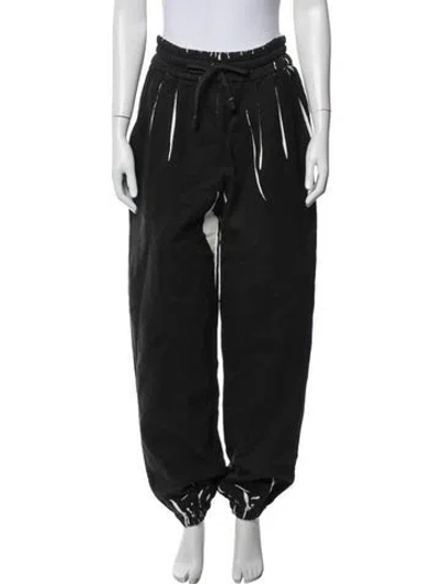 Pre-owned Miu Miu 2022 Graphic Print Sweatpants In Black
