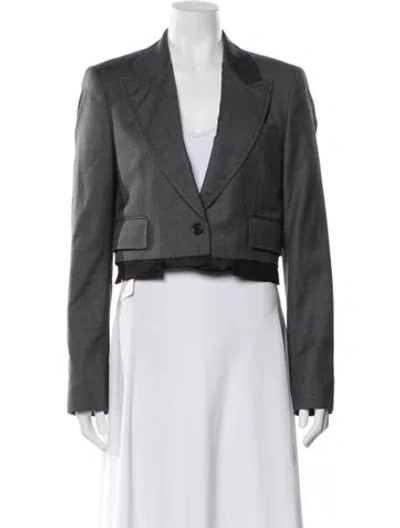Pre-owned Miu Miu 2022 Holiday Blazer In Gray