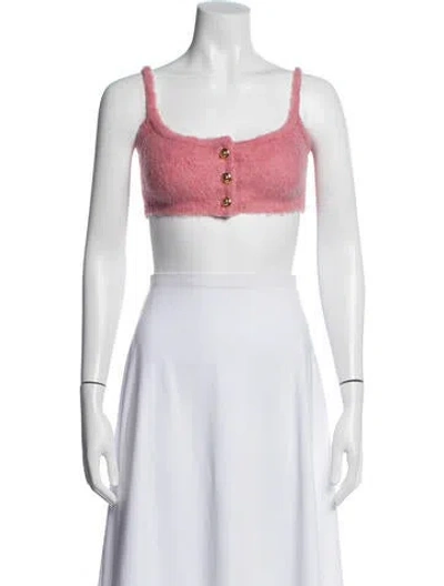 Pre-owned Miu Miu 2022 Holiday Crop Top In Pink