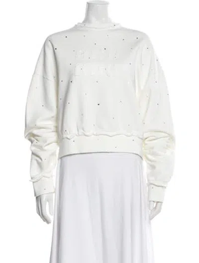 Pre-owned Miu Miu 2022 Holiday Sweatshirt In White