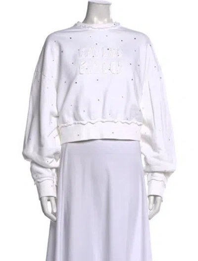 Pre-owned Miu Miu 2022 Holiday Sweatshirt In White