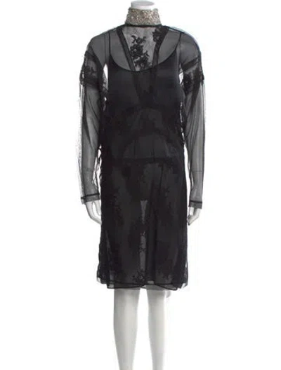 Pre-owned Miu Miu 2022 Knee-length Dress In Black