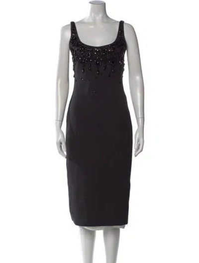 Pre-owned Miu Miu 2022 Knee-length Dress In Black