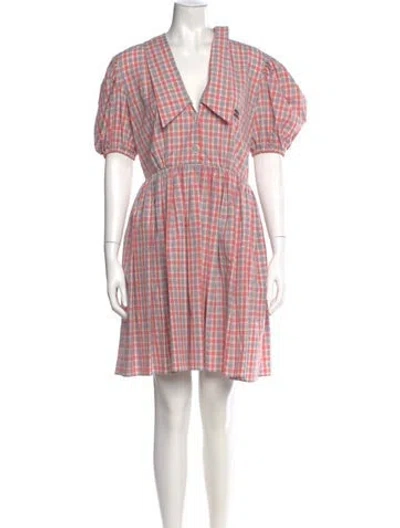 Pre-owned Miu Miu 2022 Knee-length Dress W/ Tags In Red