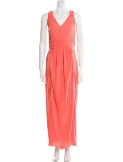 Pre-owned Miu Miu 2022 Long Dress In Orange