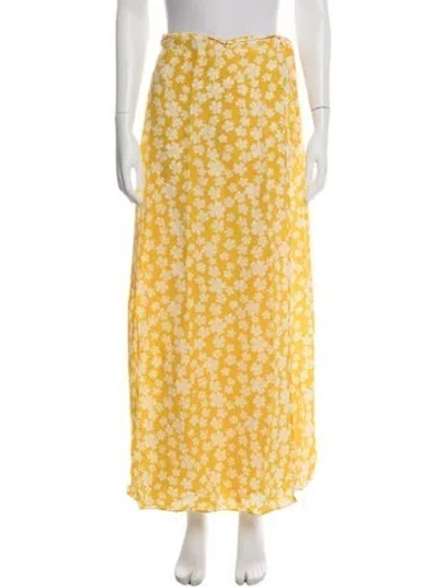 Pre-owned Miu Miu 2022 Long Skirt In Yellow