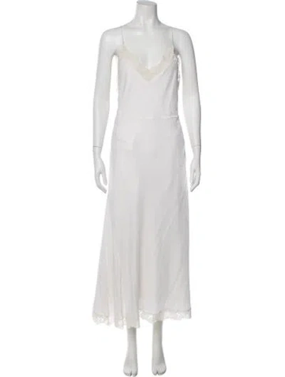 Pre-owned Miu Miu 2022 Midi Length Dress In Neutral