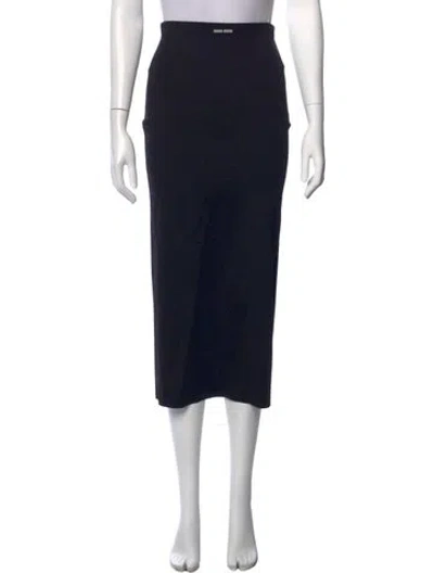 Pre-owned Miu Miu 2022 Midi Length Skirt In Black