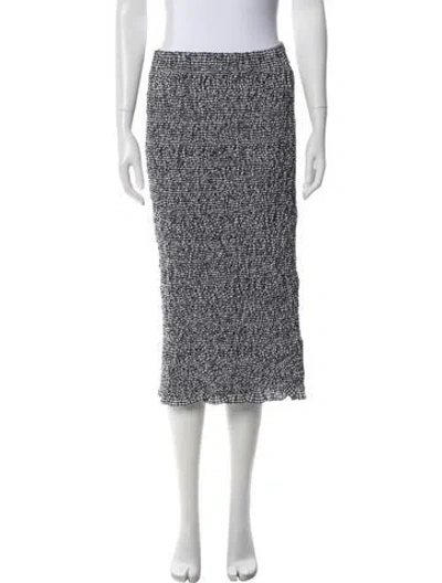 Pre-owned Miu Miu 2022 Midi Length Skirt In Gray