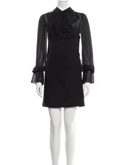 Pre-owned Miu Miu 2022 Mini Dress In Black