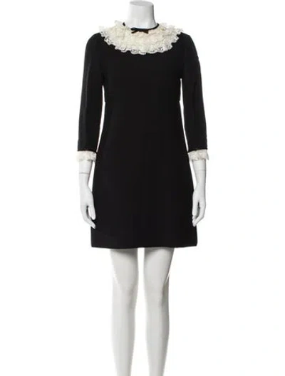 Pre-owned Miu Miu 2022 Mini Dress In Black