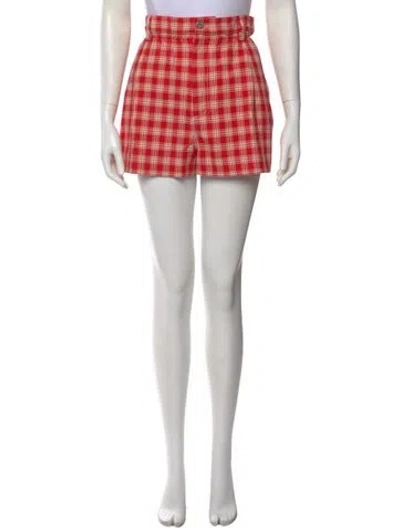 Pre-owned Miu Miu 2022 Mini Shorts In Red