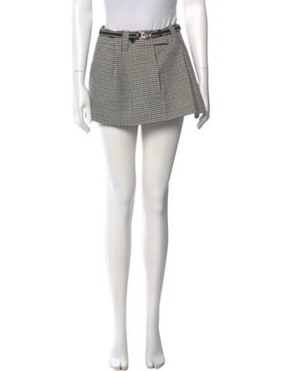 Pre-owned Miu Miu 2022 Mini Skirt In Black