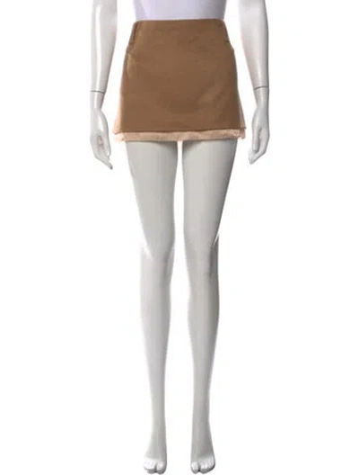 Pre-owned Miu Miu 2022 Mini Skirt In Neutrals